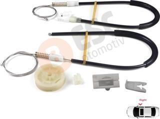 Renault Megane MK1 X64 DA0/1 Coupe 1996-2003 2/3 Kapı 7700834393 İçin Sağ Kapı Cam Kriko Tamir Seti