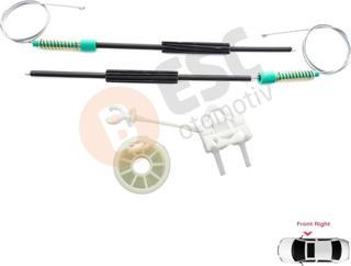 Fiat Doblo MK1 MPV Van 119 223 2001-2010 51718403 İçin Ön Sağ Kapı Cam Kriko Tamir Seti
