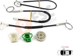 Skoda Octavia MK1 1U 1996-2000 Makyajsız Kasa İçin Elektrikli Ön Sağ Kapı Cam Kriko Tamir Seti