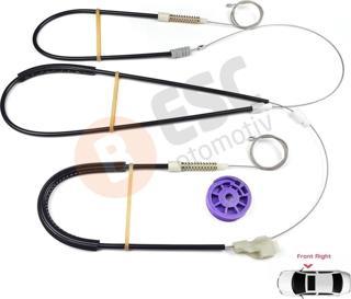 VW Golf MK3 1991-1998 5-Kapı Vento Jetta 1992-1999 İçin Elektrikli Ön Sağ Kapı Cam Kriko Tamir Seti