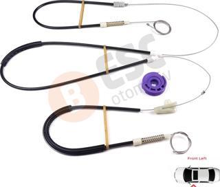 VW Golf MK3 1991-1998 5-Kapı Vento Jetta 1992-1999 İçin Elektrikli Ön Sol Kapı Cam Kriko Tamir Seti