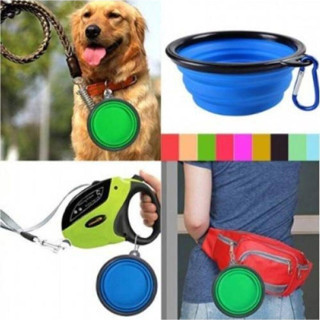 Cmt Katlanabilir Kedi Köpek Mama Su Kabı Evcil Hayvan Kap Taşınabilir