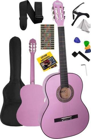 Midex CG-270PU Lila Renk Klasik Gitar 4/4 Yetişkin Boy Sap Ayarlı Full Set