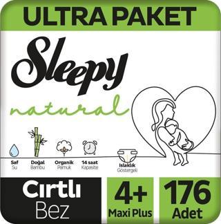 Sleepy Natural Ultra Paket Bebek Bezi 4+ Numara Maxi Plus 176 Adet