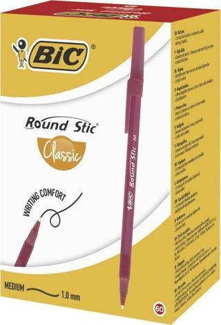 Bic Round Stic Tükenmez Kalem Kırmızı 60'Lı Kutu