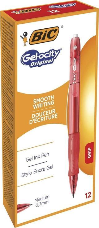 Bic Basmalı Jel Tükenmez Kalem Gelocity Original Kırmızı 829159 (12 Li Paket)