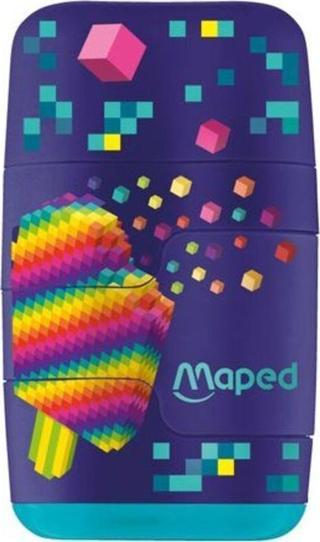 Maped Kalemtıraş Çift Delikli Silgili Connect Pixel Party 049223 (20 Li Paket)