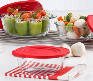 Paşabahçe 3 lü kapaklı yuvarlak borcam tencere seti 3 boy