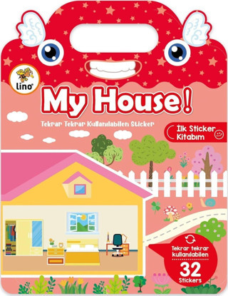 Lino LİNO TEKRAR TEKRAR KULLANILABİLEN İLK STİCKER KİTABIM MY HOUSE