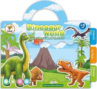 Lino LİNO TEKRAR TEKRAR KULLANILABİLEN STICKER DINOSAUR WORLD
