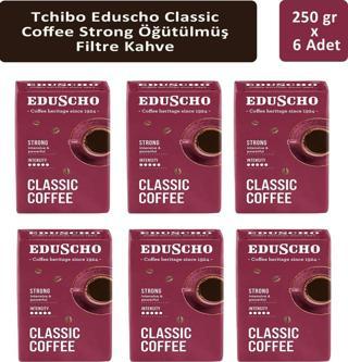 Tchibo Eduscho Classic Coffee Strong Öğütülmüş Filtre Kahve 250 gr x 6 Adet