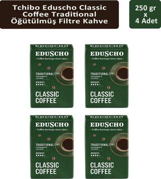 Tchibo Eduscho Classic Coffee Traditional Öğütülmüş Filtre Kahve 250 gr x 4 Adet