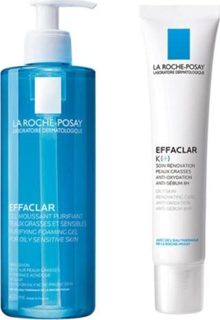 La Roche-Posay Effaclar Gel 400 Ml + Effaclar K(+) 40 Ml - İKİLİ SET