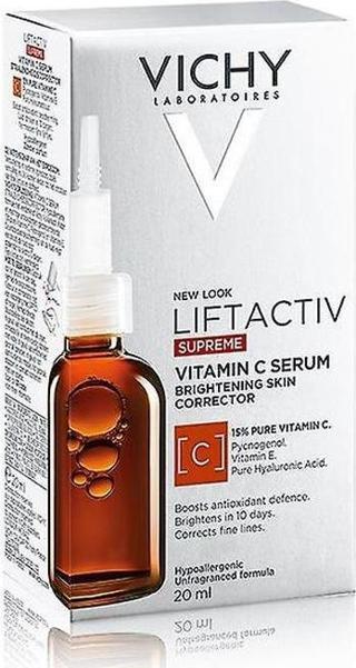 Vichy Liftactiv Supreme %15 Saf C Vitamini Aydınlatıcı Antioksidan Serum 20 Ml 