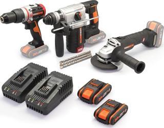 WORX WXKS6 WX354.9 + WX380.9 + WX812.9 + WA3601 20V/2Ah Pro Kombo Set