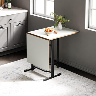 Eportatif Katlanır 4 Kişilik Masa Mutfak Masası Takımı Masa Beyaz 1413