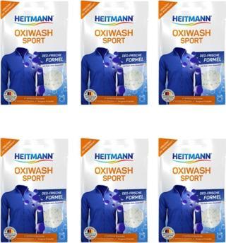 Heitmann Oxiwash Sport, Spor Ve Fonksiyonel Kıyafetler Için Leke Çıkarıcı Hijyen Sağlayıcı Toz 50 G x 6 Adet