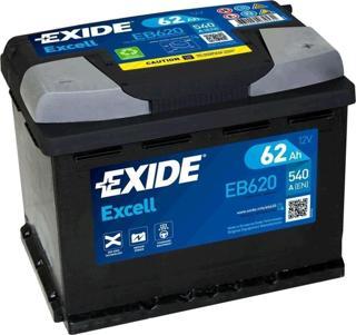 Exide 12V 62  Ah 540Cca Eb620 Excell 60  Ah Kutusu