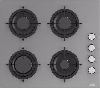 Uğur UAO 6040W0 GCY CSR1 58 cm Gri Cam Ankastre Ocak