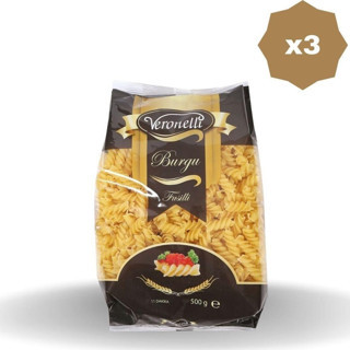 Veronelli Burgu Makarna 500 Gr X 3 Adet