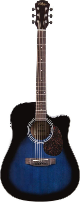 Aria ADW01CEBLS Cutaway Elektro Akustik Gitar