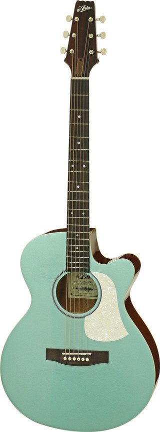 Aria FETR1AQMR Elektro Akustik Gitar