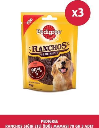 Pedigree Ranchos Sığır Etli Ödül Maması 70 G 3X