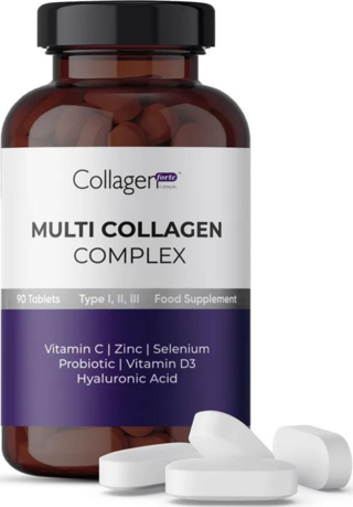 Multi Collagen Complex, Probiyotik, Çinko, Selenyum, Vitamin C,e,d3 & Hyalüronik Asit