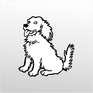 Folyo Sticker Sevimli Köpek 60cm Uzunluk