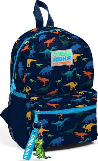 Coral High Kids Lacivert Dinazor Desenli İki Bölmeli Yuva Sırt Çantası 23353