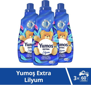 Yumoş Extra Konsantre Çamaşır Yumuşatıcısı Lilyum 1440 ml 60 Yıkama 3 Adet