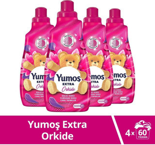 Yumoş Extra Konsantre Çamaşır Yumuşatıcısı Orkide 1440 ml 60 Yıkama 4 Adet
