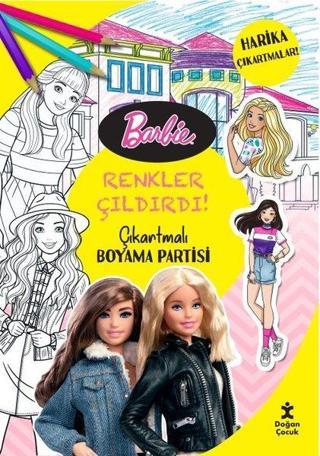 Barbie Renkler Çıldırdı! Çıkartmalı Boyama Partisi - Kolektif  - Doğan Çocuk