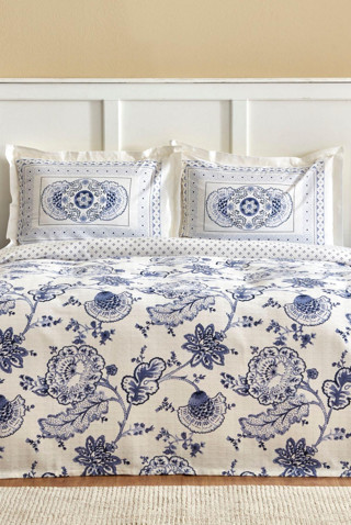 Karaca Home Amar Mavi %100 Pamuk Tek Kişilik Nevresim Takımı