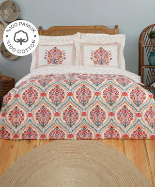 Karaca Home Carmenta Kiremit %100 Pamuk Çift Kişilik Nevresim Takımı