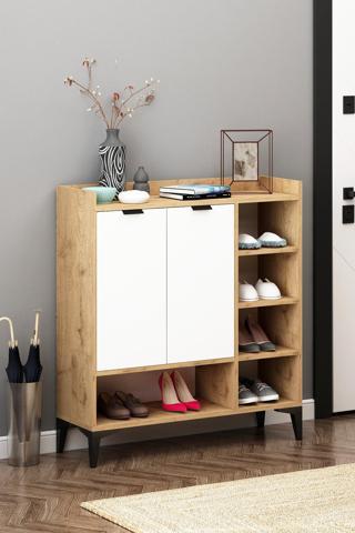 Nelida Çok Amaçlı Dolap Ayakkabılık Sepet Beyaz