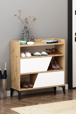 Mares Çok Amaçlı Dolap Ayakkabılık Sepet Beyaz