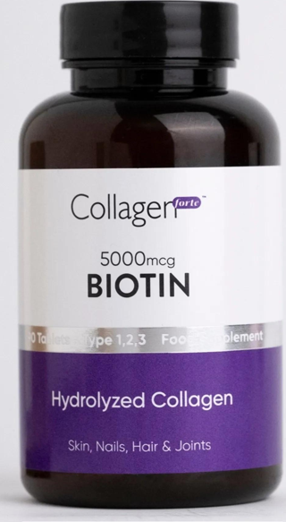 Collagen Biotin 5000mcg & Kolajen 1500mg X 90 Tablet, Saç Vitamini Güçlendirici Gıda Takviyesi