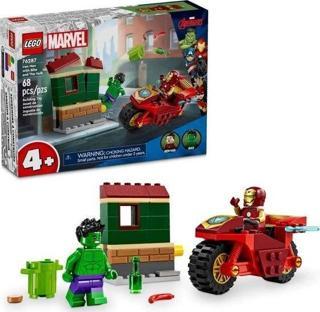 Lego Marvel Motosikletli Iron Man ve Hulk 76287