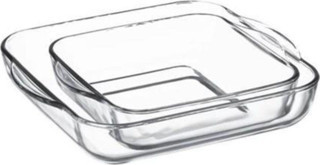 Paşabahçe 159028 2 li kare borcam seti - borcam fırın tepsisi