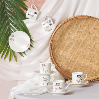 Karaca Kedili 6 Kişilik Kahve Fincanı Takımı 80 ml