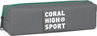 Coral High Sport Tek Bölmeli Gri Yeşil Fermuar Kalemlik
