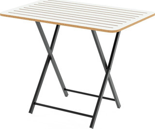 Eportatif Katlanır 4 Kişilik Bahçe Masası Bistro Masa 55x90 Beyaz 1425