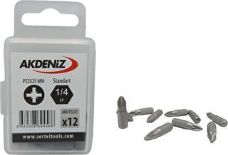 Akdeniz Akd/225 1/4 Yıldız Bits Uç Pz2X25 Mm 144 Adet