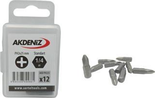 Akdeniz Akd/225 1/4 Yıldız Ph2X25 Mm 192 Adet Bits Uç