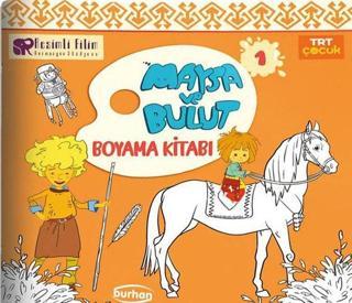 TRT Çocuk Maysa ve Bulut Boyama Kitabı - 1 - Kolektif  - Burhan Yayıncılık