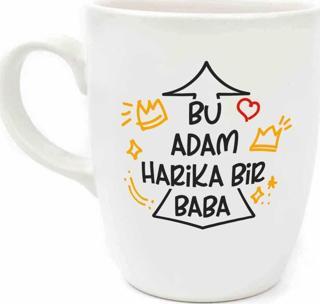 Bu Adam Harika Bir Baba! Krem Oval Kupa - Hediye Seramik Kupa