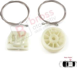 Bross Otomotiv Rover 75 RJ MG ZT Brilliance B8 1998-2005 CVH101300 İçin Elektrikli Arka Sağ Cam Kriko Tamir Seti