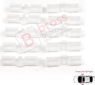 Bross Otomotiv Seat Toledo Skoda Rapid 2013-2019 5JA837461 5JA837462 İçin 10 Adet Ön Cam Kriko Plastiği Ayak Klipsi