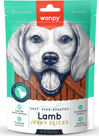 Wanpy Yumuşak Kuzu Eti Dilimleri 100g Köpek Ödülü